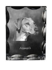 Artdog Afriški hrt, Azawakh - kristal s fotografijo psa, stekleni kipec s fotografijo, unikaten okvir s fotografijo Art-Dog