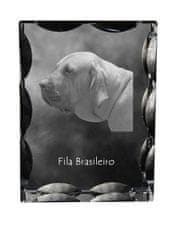 Artdog Fila Brasileiro, brazilski mastif - kristal s fotografijo psa, stekleni kipec s fotografijo, unikaten okvir s fotografijo Art-Dog