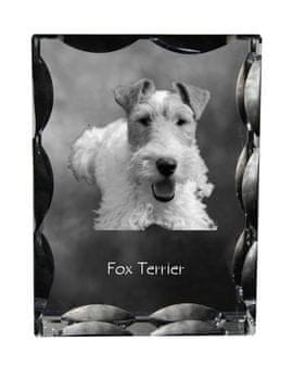 Artdog Ostrodlaki foksterier - kristal s fotografijo psa, stekleni kipec s fotografijo, unikaten okvir s fotografijo Art-Dog