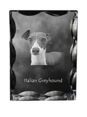 Artdog Italijanski hrt, italijanski hrt - kristal s fotografijo psa, stekleni kipec s fotografijo, unikaten okvir s fotografijo Art-Dog