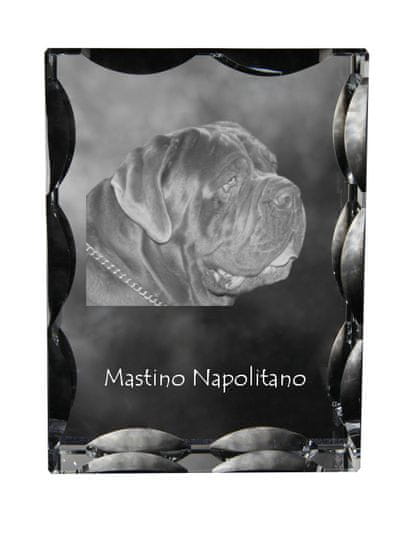 Artdog Neapeljski mastif, Neapeljski mastif, Mastino napoletano - kristal s fotografijo psa, stekleni kipec s fotografijo, unikaten okvir s fotografijo Art-Dog