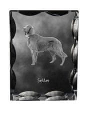Artdog Angleški seter Laverack I - kristal s fotografijo psa, stekleni kipec s fotografijo, unikaten okvir s fotografijo Art-Dog