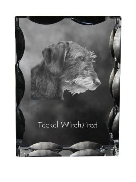 Artdog Jazbečar I - kristal s fotografijo psa, stekleni kipec s fotografijo, unikaten okvir s fotografijo Art-Dog