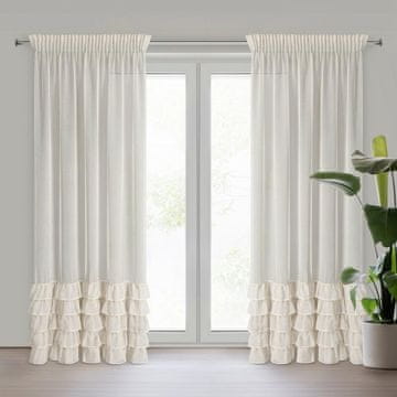 shumee CARLI READY ZAVESA NA TRAKU 140 X 270 CM BEŽ