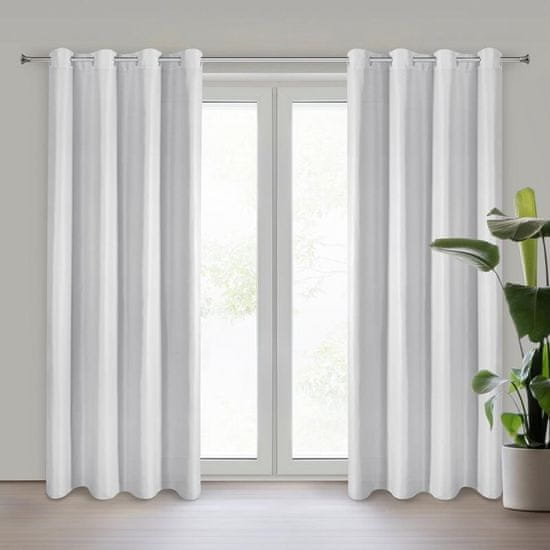shumee GOTOVA ZAVESA ADARI 140 X 250 CM BELA