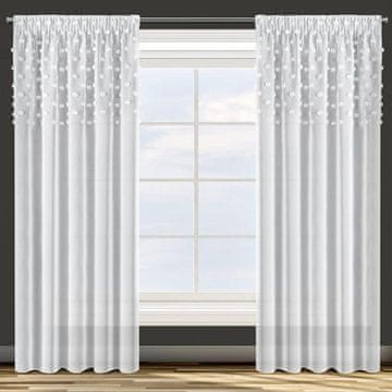 shumee GOTOVA ZAVESA D91 STELLA NA TRAKU 140X270 CM BELA