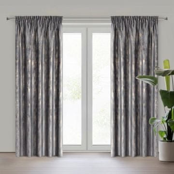 shumee GOTOVA ZAVESA ESTEL NA TRAKU 140 X 270 CM GRAFITNA