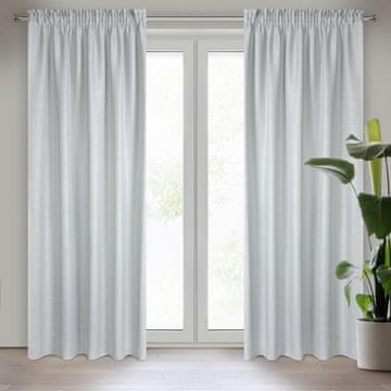 shumee GOTOVA ZAVESA CELINE NA TRAKU 140 X 270 CM SREBRNA