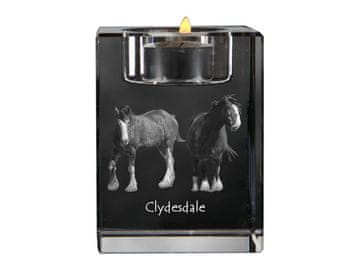 Artdog Clydesdale - svečnik s fotografijo mačke, kristalno stojalo za čajne svečke, personalizirano darilo Art-Dog