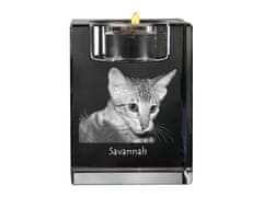 Artdog Savannah - svečnik s sliko konja, kristalno stojalo za čajne svečke, personalizirano darilo Art-Dog