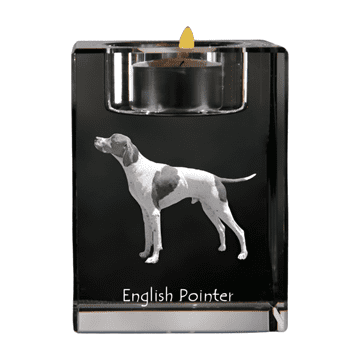 Artdog Kazalec - svečnik s sliko psa, kristalno stojalo za čajne svečke, personalizirano darilo Art-Dog