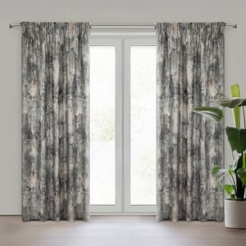 shumee GOTOVA ZAVESA ESTER NA TRAKU 140 X 250 CM SREBRNA