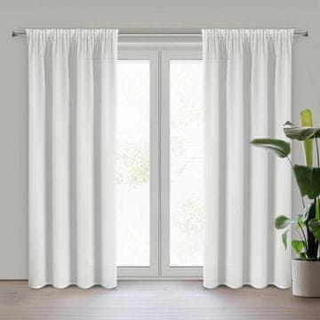 shumee GOTOVA ZAVESA ROSSI NA TRAKU 135 X 270 CM BELA