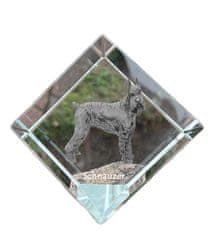 Artdog Šnavcer, Šnavcer - kristalna kocka s fotografijo, fotografija konja v kristalu, kubični obtežilnik za papir Art-Dog