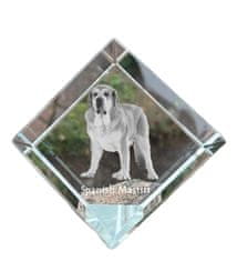 Artdog Španski mastif - kristalna kocka s fotografijo, fotografija konja v kristalu, kubični obtežilnik za papir Art-Dog