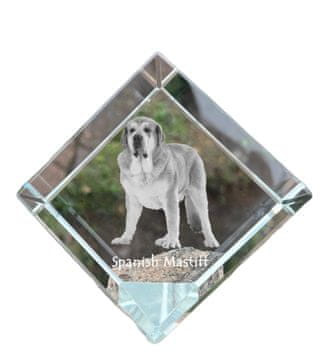 Artdog Španski mastif - kristalna kocka s fotografijo, fotografija konja v kristalu, kubični obtežilnik za papir Art-Dog