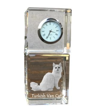 Artdog Turška veverica - kristalna ura s fotografijo, fotografija mačke v kristalu, personalizirana namizna ura Art-Dog