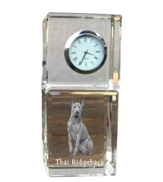Artdog Thai Ridgeback - kristalna ura s fotografijo, fotografija psa v kristalu, personalizirana namizna ura Art-Dog