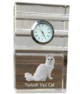 Artdog Turška veverica - steklena ura s fotografijo, fotografija mačke v kristalu, personalizirana stoječa ura za pisarno Art-Dog