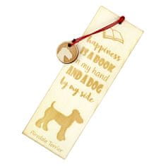 Artdog Airedale terier, obvodni terier - zaznamek s psom, personaliziran zaznamek, pasji pripomoček za bralce Art-Dog