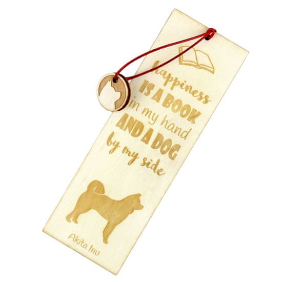 Artdog Akita, Akita Inu - zaznamek s psom, personaliziran zaznamek, pasji pripomoček za bralce Art-Dog
