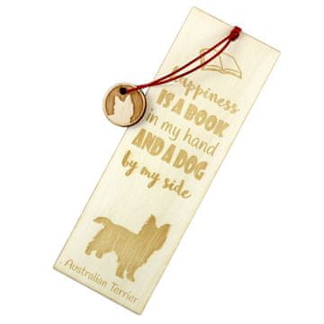 Artdog Avstralski terier, Aussie - zaznamek s psom, personaliziran zaznamek, pasji pripomoček za bralce Art-Dog