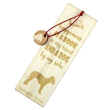 Artdog Bedlington terier, Rothbury terier - zaznamek s psom, personaliziran zaznamek, pasji pripomoček za bralce Art-Dog