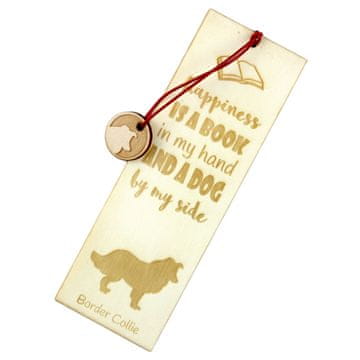 Artdog Border Collie - zaznamek s psom, personaliziran zaznamek, pasji pripomoček za bralce Art-Doga