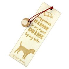 Artdog Border Terrier - zaznamek s psom, personaliziran zaznamek, pasji pripomoček za bralce Art-Doga