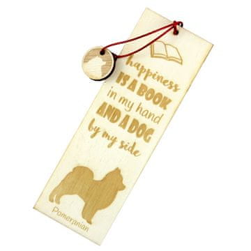 Artdog Pomeranec, miniaturni špic - zaznamek s psom, personaliziran zaznamek, pasji pripomoček za bralce Art-Dog