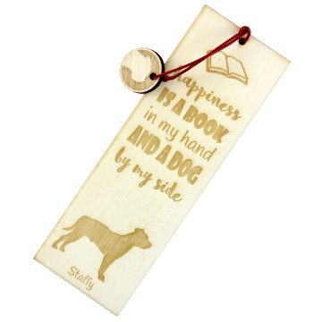 Artdog Staffordshire Bull Terrier, Staffik, Staffi - zaznamek s psom, personaliziran zaznamek, pasji pripomoček za bralce Art-Dog