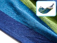 WOWO Dvojna viseča mreža - Dvojna viseča mreža 200x150 z modro ojačano palico 40 cm + komplet za sestavljanje