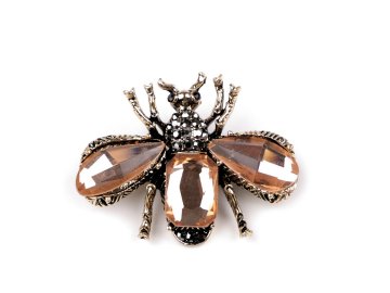 Broška s kamni čebela - puder