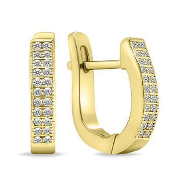 Brilio Silver Večni pozlačeni uhani s cirkoni EA657Y