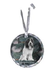 Artdog Schapendoes, nizozemski ovčar - kristalna kroglica s fotografijo, fotografije psa v kristalu, personaliziran obesek za božično drevesce Art-Dog