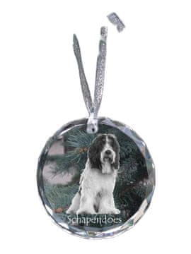 Artdog Schapendoes, nizozemski ovčar - kristalna kroglica s fotografijo, fotografije psa v kristalu, personaliziran obesek za božično drevesce Art-Dog