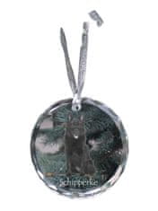 Artdog Schipperke - kristalna kroglica s fotografijo, fotografije psa v kristalu, personaliziran obesek za božično drevo Art-Dog