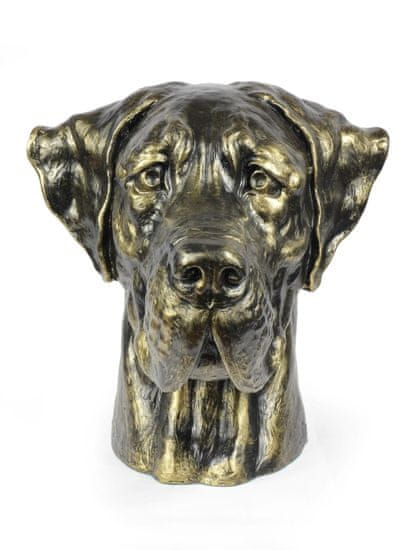 Artdog Nemška doga III - žara za pasji pepel, pasji kip, velika pasja glava za vrt Art-Dog