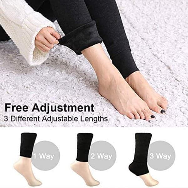 Netscroll Ženske zimske toplo podložene pajkice, debele termalne pajkice, visok pas, mehke in raztegljive, izjemno udobne in tople, univerzalna velikost, odlično oblikujejo postavo, HotLeggings
