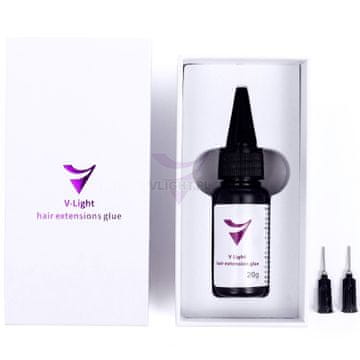 V-light CLEAR PROZORNO LEPILO ZA LASNE PODALJŠKE PRAMENE LEPILO GEL POWER