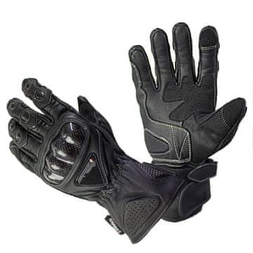 Cappa Racing Usnjene motoristične rokavice CAP, dolge, črne