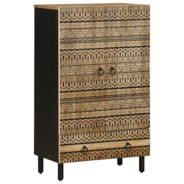 shumee vidaXL Highboard 60x33,5x110 cm Masivni neobdelan les Mango