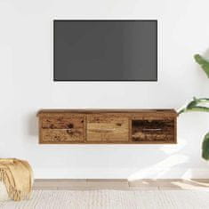 shumee vidaXL Stenska omara Old Wood 88x26x18,5 cm Inženirski les