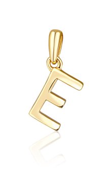 JVD Minimalističen pozlačen obesek s črko "E" SVLE0948XH2GO0E