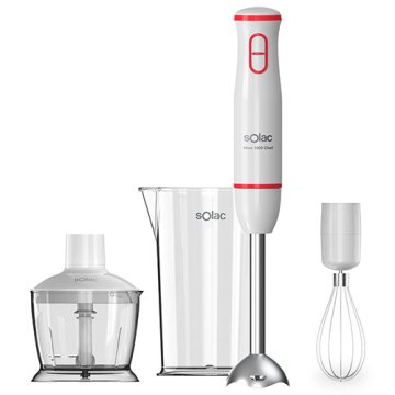 SOLAC Set tyčového mixéru , BA5614, Mixo 1000 Chef, 2 rychlosti, 2 čepele z nerezové oceli, tyč z nerezové oceli, funkce turbo, sada příslušenství, 1000 W