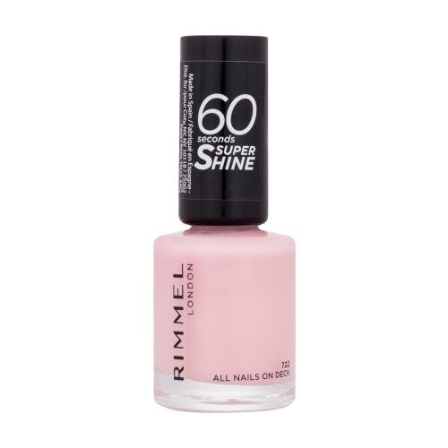 Rimmel 60 Seconds Super Shine hitro sušeči lak za nohte 8 ml Odtenek 722 all nails on deck