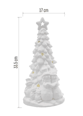 Emos keramično LED drevo, s snežaki, 33,5 cm
