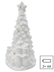 Emos keramično LED drevo, s snežaki, 33,5 cm