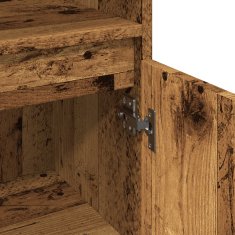 Vidaxl Kopalniška omarica starinski les 30x30x100 cm inženirski les