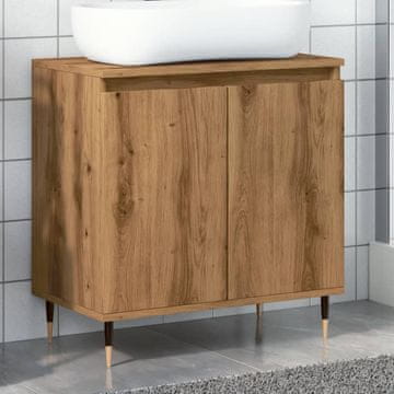 Vidaxl vidaXL Kopalniška omarica, Artisan hrast, 58x33x60 cm